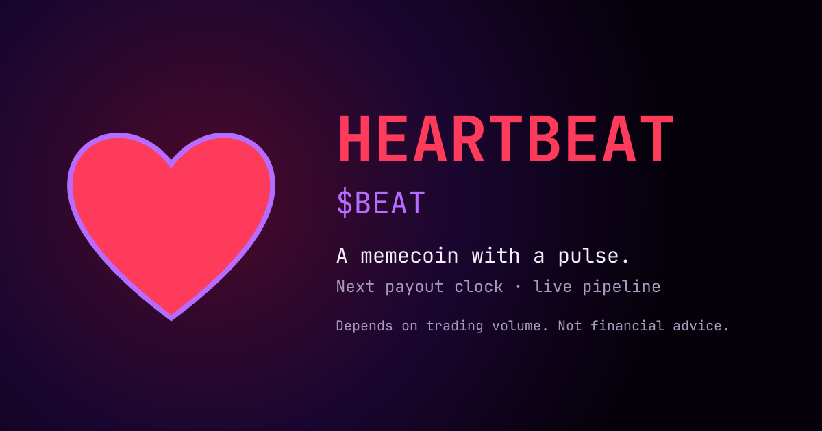 Heartbeat · $BEAT: a memecoin with a pulse